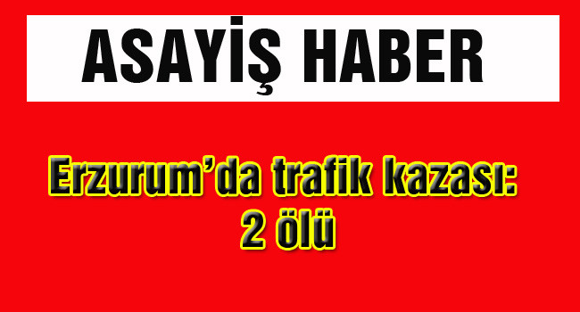 Erzurum’da trafik kazası: 2 ölü